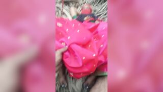 Outdoor fuck in sugarcane field to pink Saree lover