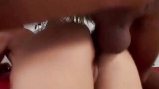 Striking huge cock ravages the ass of a sweet blondie