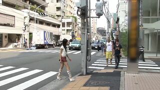 Asian teen Kaoruko has threesome sex with cum on her face