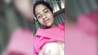 Hot girl show her big boobs and pussy