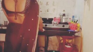 Tamil Real Desi mallu sharee bhabhi and dewar Sex video