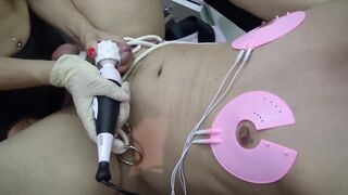Double fisting, cumshot, foot fisting, two mistresses