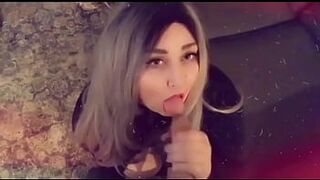 Bbw sucks tinder dates cock and gets cum on her face
