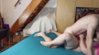 My chubby stepdaughter enjoys my friend's cock