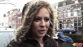 Naughty Dutch blonde teen with beautiful body fucked hard!