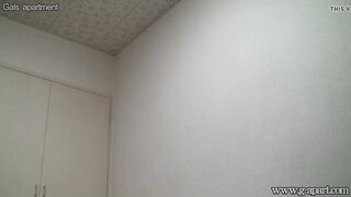 Japanese girl takes off her lingerie and put on clothes