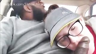 McDonald's employee sucking BBC in parking lot