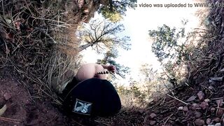 Rough Double Penetration On A Trail