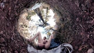 Rough Double Penetration On A Trail
