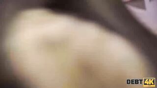 DEBT4k. Monica Wet has unexpected sex with the persistent debt collector