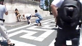 Angelina Crow - Public sex in Budapest