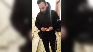 flashing delivery guy