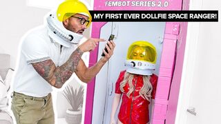 Freaky Fembots - Petite Space Ranger Doll In Red Latex Boots Bounces Her Pink Pussy On Hard Cock