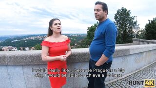 HUNT4K. Woman in red has sex not with her husband but the unknown man