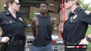 Black dude has to hard fuck two horny