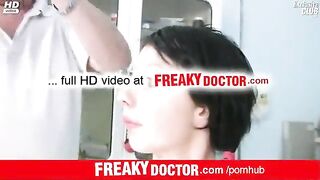 Tiny teen Silvia a. by older gyneco doctor