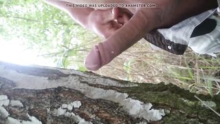 Uncut with strong erection and a huge cumshot