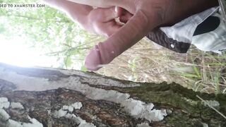 Uncut with strong erection and a huge cumshot