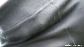 Chubby street slut gets covered in cum for 30 euros