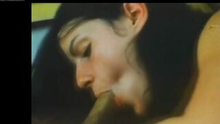 Beauty caucasic girl blow a cock on the bed