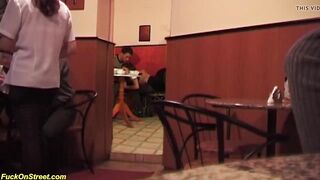 rough anal in a public coffee shop