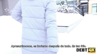 DEBT4k. Calibri Angel wants bigger tits so takes the debt