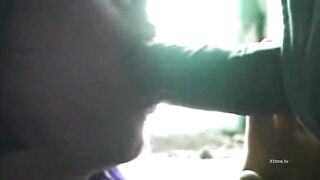 Shaved young slut in latex is banged by two cocks