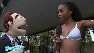 Lingerie wrestling with fitness and ig models with big ass and tits