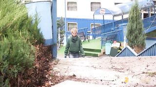 Public Pissing For Desperate Blonde