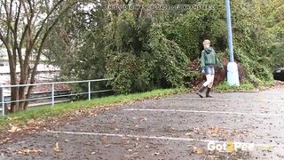 Public Pissing For Desperate Blonde