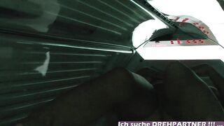 Camera - girl masturbate in solarium - public