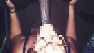 Horny MILF sucking my thick Big Black Cock