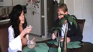 Step mom teases her boy