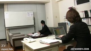 Asian office lady Tsubaki face sitting the sissy dude