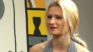 First casting couch fuck for a shy blond small town girl