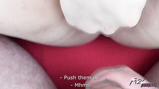 Fat super horny babe fuck stranger extremely hard to cum on her ass