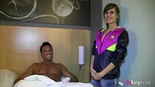 Ainara gets in bed with her idol Marco Banderas in her best fuck ever