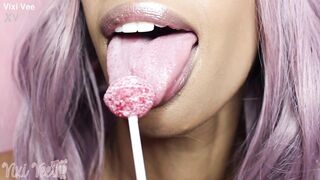 Longue Long Tongue Lips Mouth Fetish Lollipop Sucking