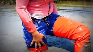 Sexy muddy long boots!!!