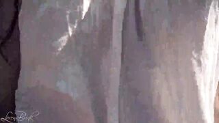 Braless Bouncing Boobs in Shirt While Walking and Running 4