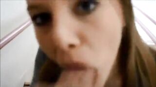 blowjob on stairs