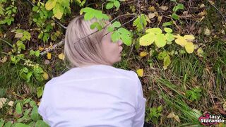 Walking with my stepsister in the forest park. Sex blog, Live video. - POV