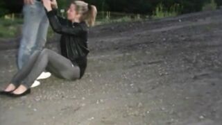 Lucky Dude Fucked Horny Slut on the Street