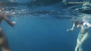 Hotties naked alone in the sea