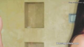 Asian masseuses sucking big cock in the shower