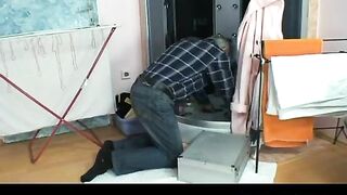 Nasty old man screws young blonde