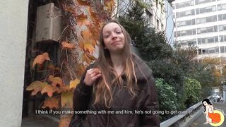 Young brunette teen Charlotte having a hard DP