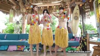 Foursome vacation on Hawaii with slutty girlfriends
