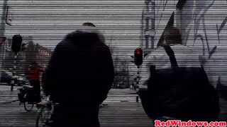 Amsterdam prostitute gets cumshowered