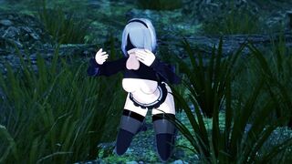 Nier Automata - Yorha 2B Gets Fucked In The Forrest